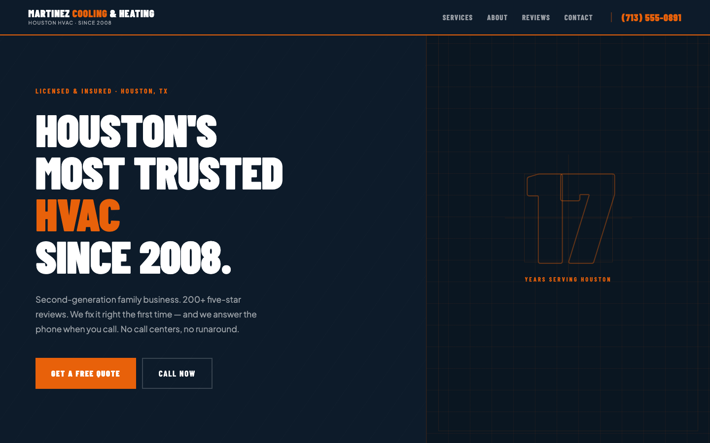 Martinez Cooling & Heating — HVAC website